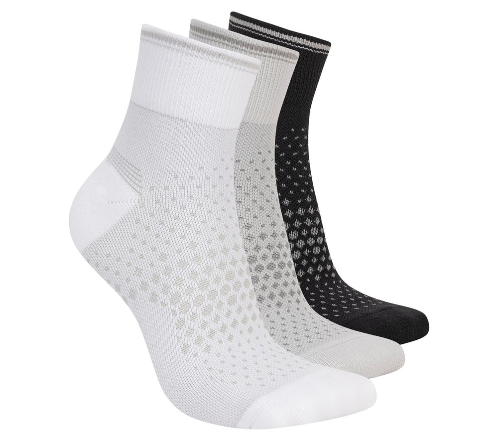 Skechers Sale | 3 Pack Women's Reflective Performance Quarter Socks