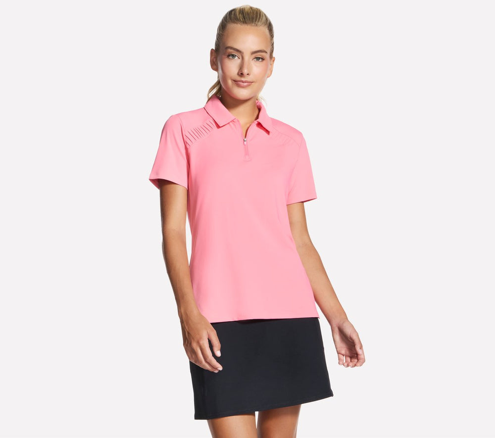 Skechers Onsale | GO GOLF Short Sleeve Birdie Zip Front Polo