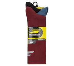Skechers Onsale | 3 Pack Men's Reflective Performance Half Terry Crew Socks