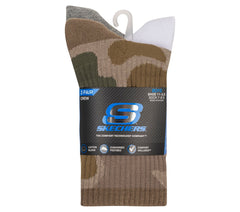 Skechers Discount | 3 Pack Boys' Crew Camo Socks