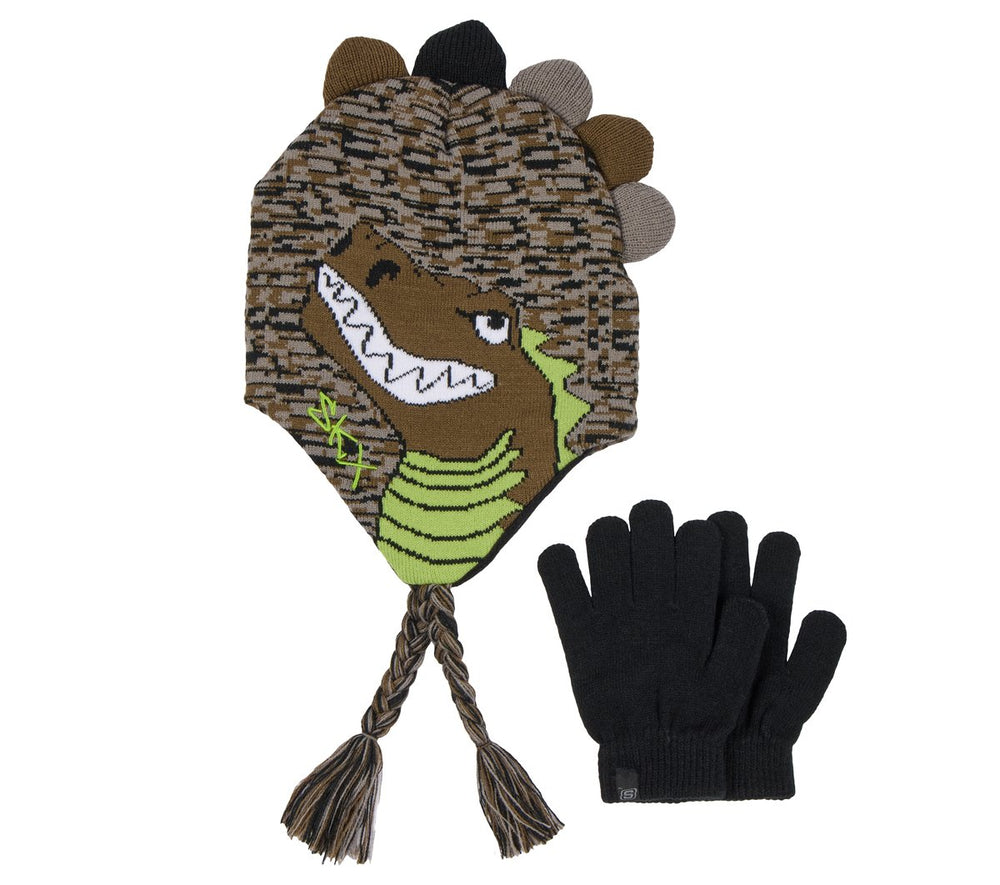 Skechers Discount | Camo Dino Hat and Glove Set
