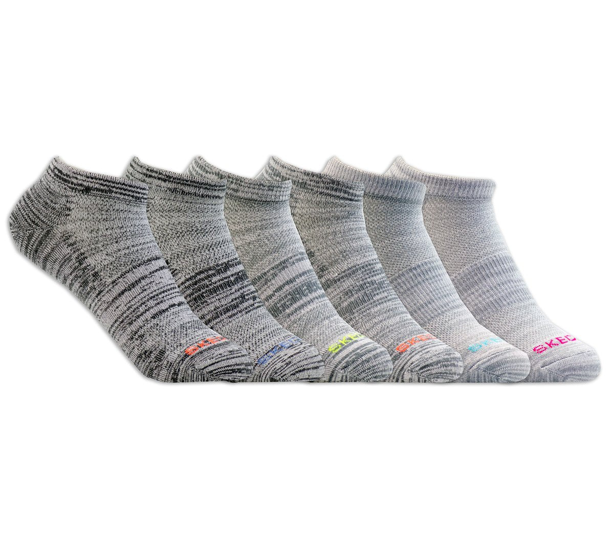 Skechers Sale | 6 Pack Women's Low Cut Sport Stripe Socks