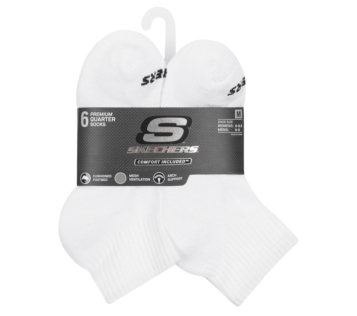 Skechers Onsale | 6 Pack Core Quarter Medium Socks