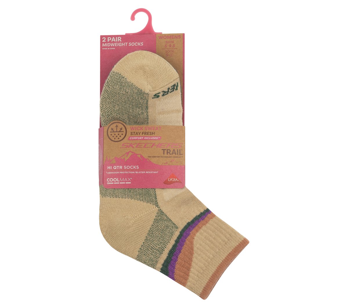 Skechers Discount | 2 Pack Women's Trail Quarter Socks