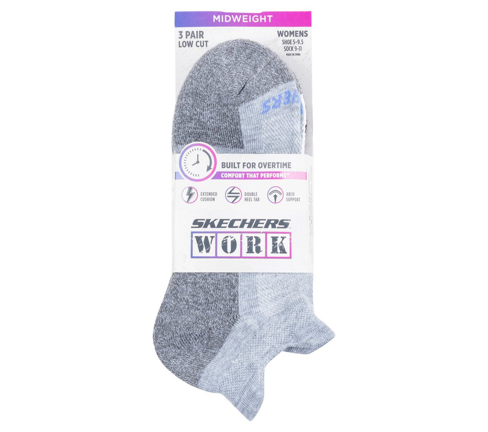 Skechers Sale | Work: Lowcut Heel Tab Socks - 3 Pack