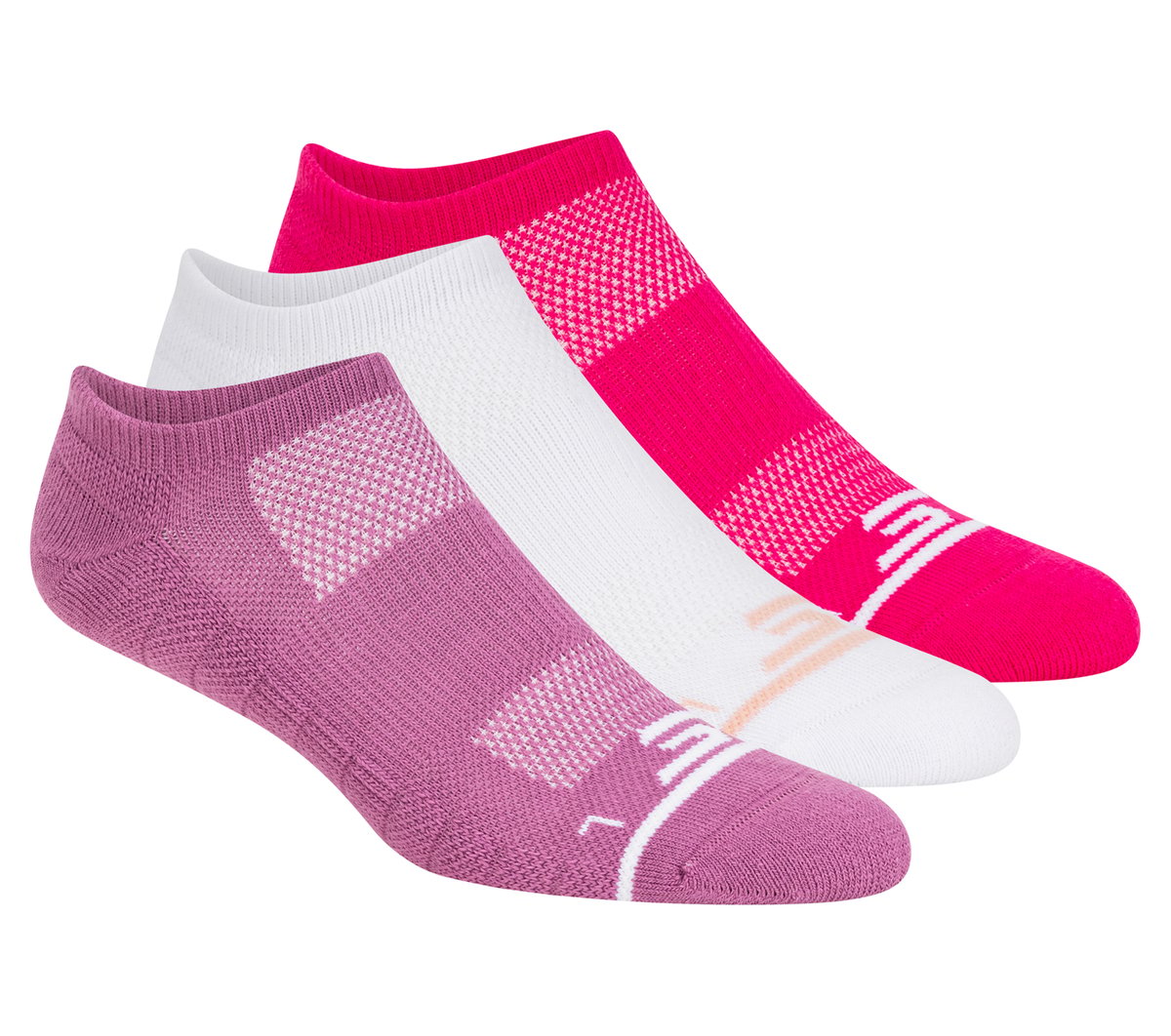 Skechers Discount | 3 Pack Women's No Show Premium Basic Socks