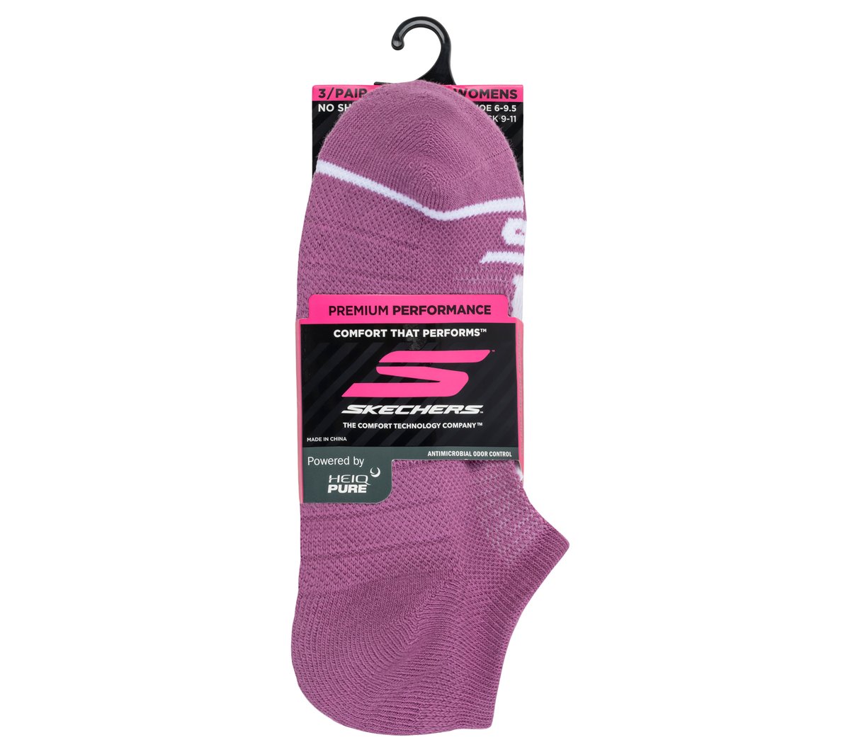 Skechers Discount | 3 Pack Women's No Show Premium Basic Socks