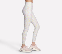 Skechers Onsale | GO WALK Rib Floral Full Length High-Waisted Legging