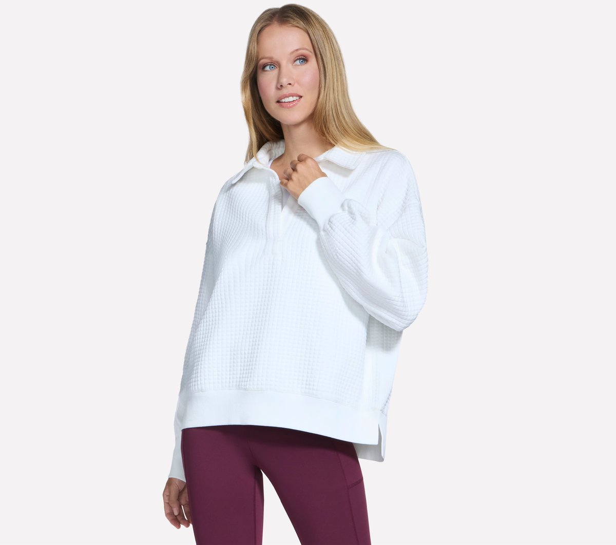 Skechers For Sale | Downtown Cozy Fit Collared Long Sleeve