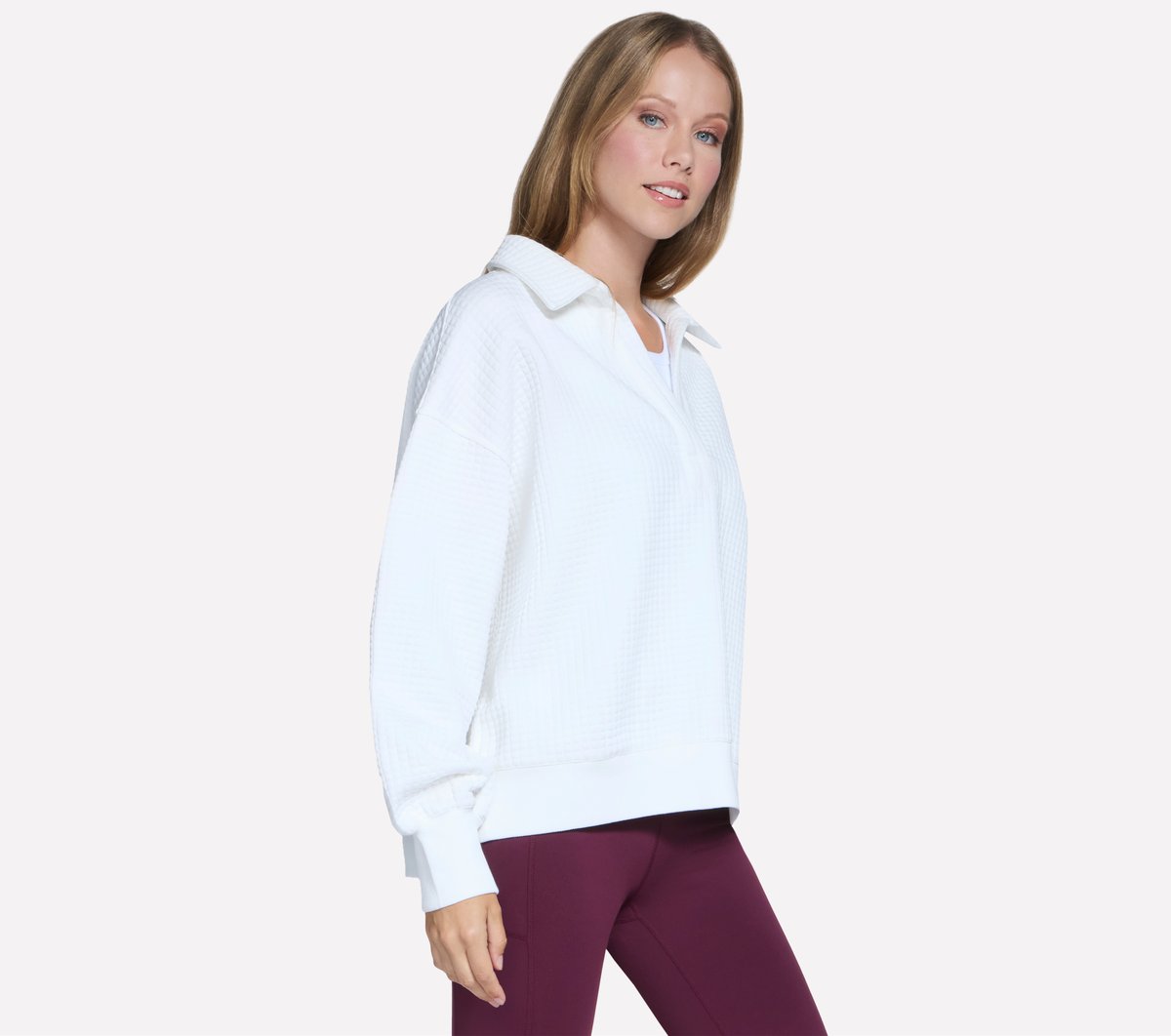 Skechers For Sale | Downtown Cozy Fit Collared Long Sleeve