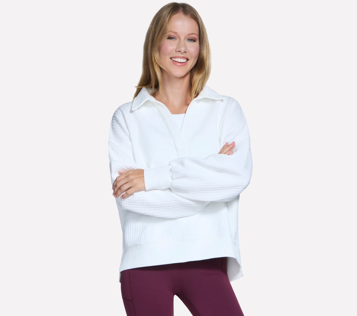 Skechers For Sale | Downtown Cozy Fit Collared Long Sleeve