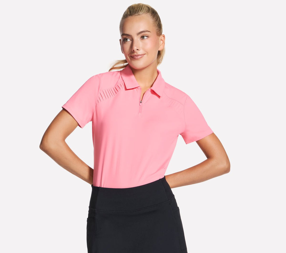 Skechers Onsale | GO GOLF Short Sleeve Birdie Zip Front Polo
