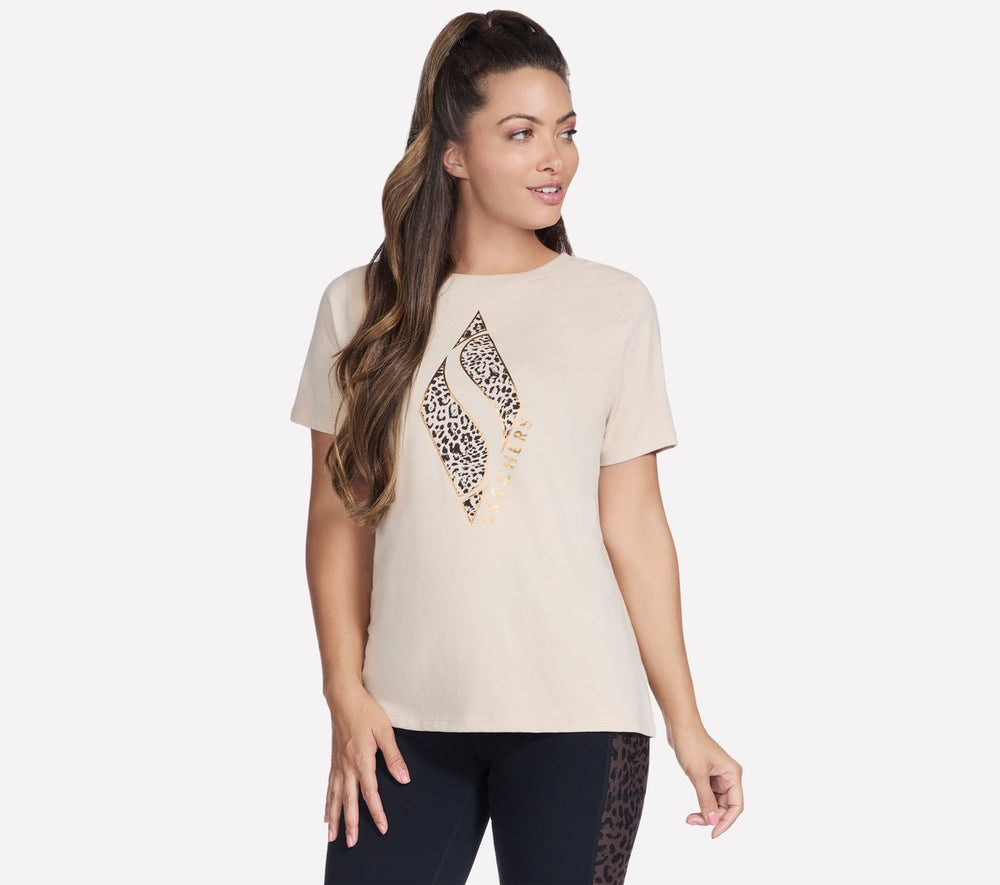 Skechers Sale | Diamond Cheetah Short Sleeve Tee