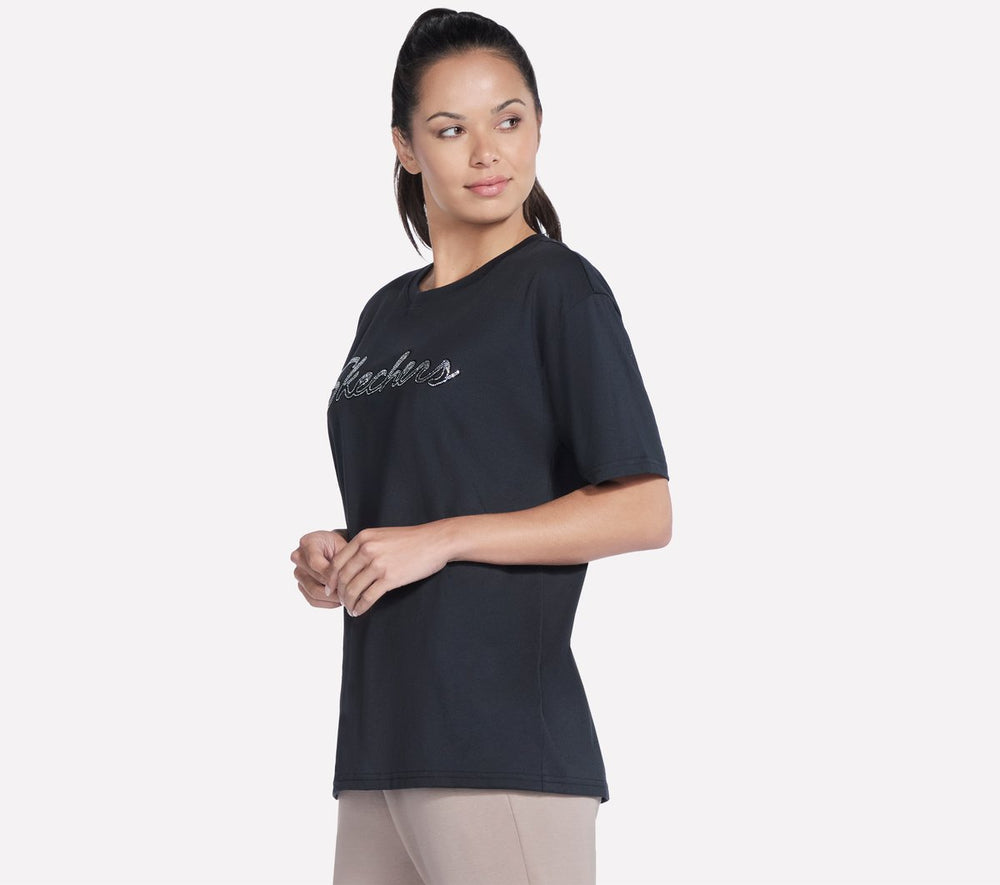 Skechers Onsale | Script Diamond Studded Short Sleeve Tee