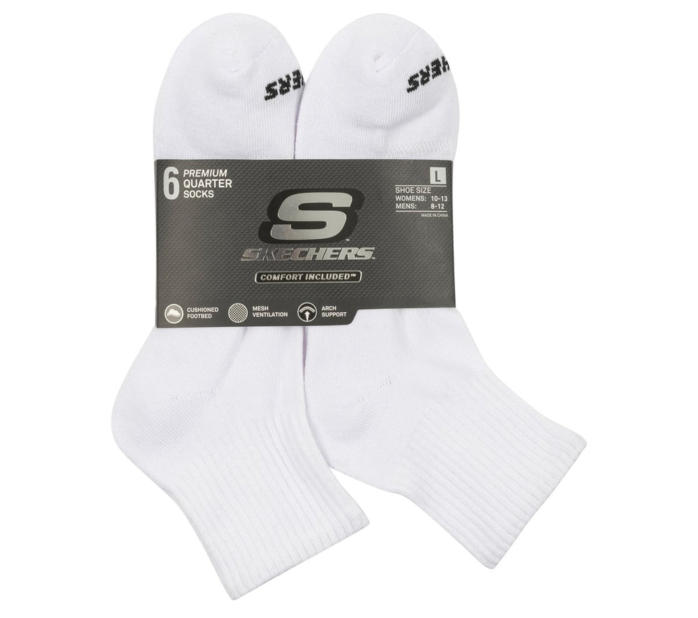 Skechers Sale | 6 Pack Core Quarter Large Socks