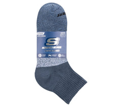 Skechers Discount | 3 Pack Men's Colorblock Quarter Socks