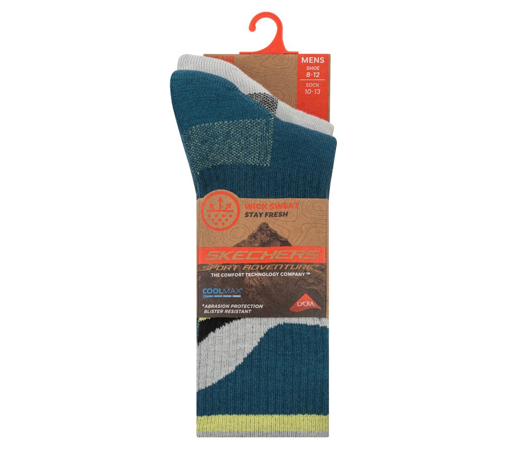 Skechers | 2 Pack Men's Crew Trail Socks