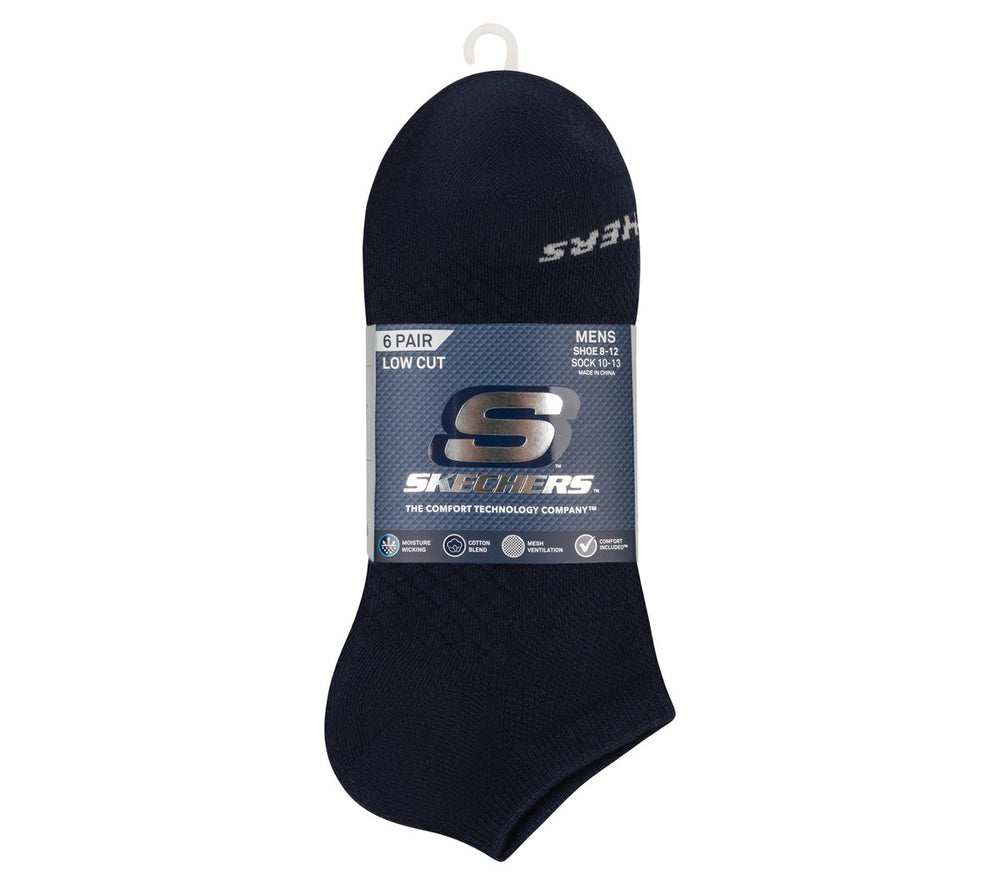 Skechers Onsale | 6 Pack Men's Low Cut Texture Knit Socks