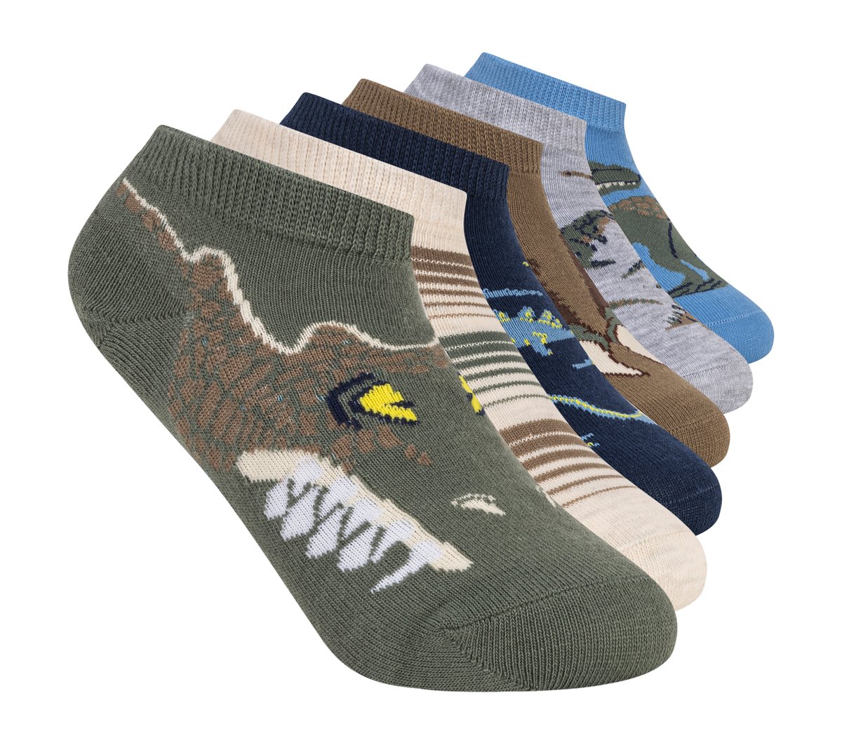 Skechers Sale | 6 Pack Boys' Dino Socks