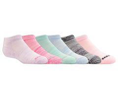 Skechers Sale | 6 Pack Girls' Low Cut Color Stripe Socks