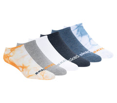 Skechers For Sale | Cotton Tie-Dye No-Show Socks - 6 Pack