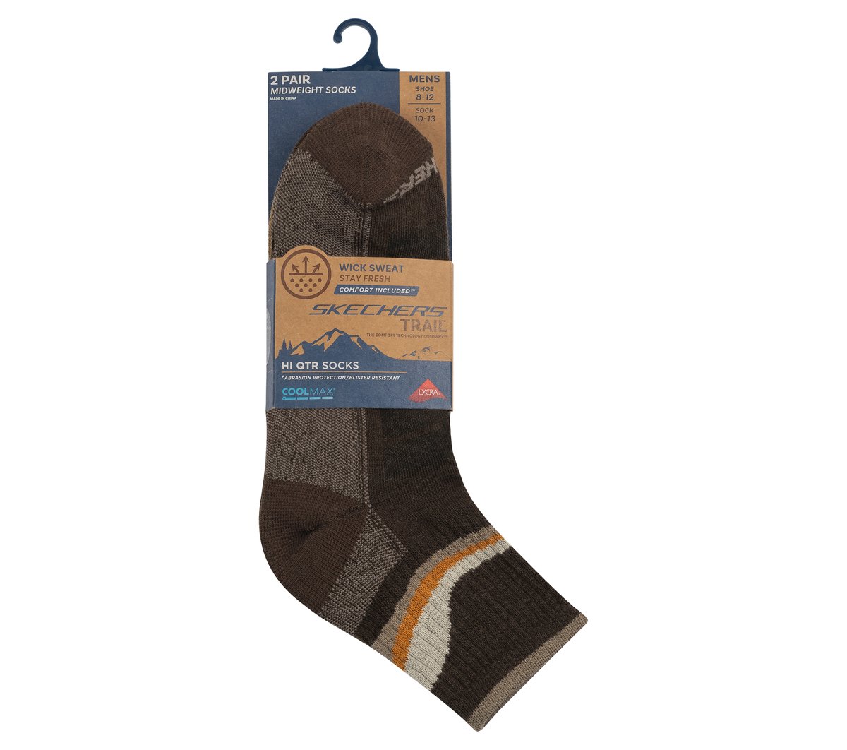 Skechers Discount | 2 Pack Men's Quarter Trail Socks