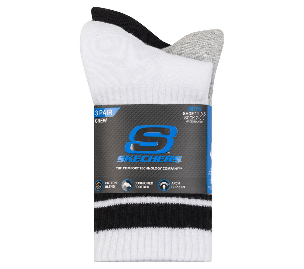 Skechers Sale | 3 Pack Boys' Crew Socks